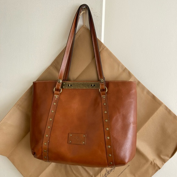 Patricia Nash Genuine Leather Large Tanned Tote Heritage Collection Brand New - Picture 3 of 6